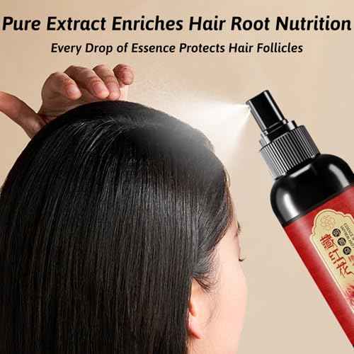 Saffron Hair Blackening Spray, Herbal Hair Color Spray for Instant Gray Coverage - Natural Plant Extract with Frizz Control, Moisturizing Non-Greasy Formula for Daily Use (2)