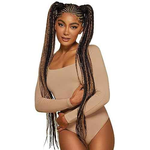 Outre X-Pression Braid Pre Stretched Braid 42" 3X (5 Pack, OFF BLACK 1B)