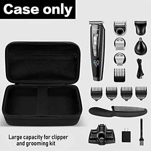 AMSAMOTION Travel Case for Braun MGK3 BT5 BT7 Series Trimmer MGK3335 MGK3221 MGK3245 BT3221 BT5260 BT3240 BT5265 BT7240 Beard Trimmer and Hair Clipper Travel Hard Case Carrying Protective Storage Bag