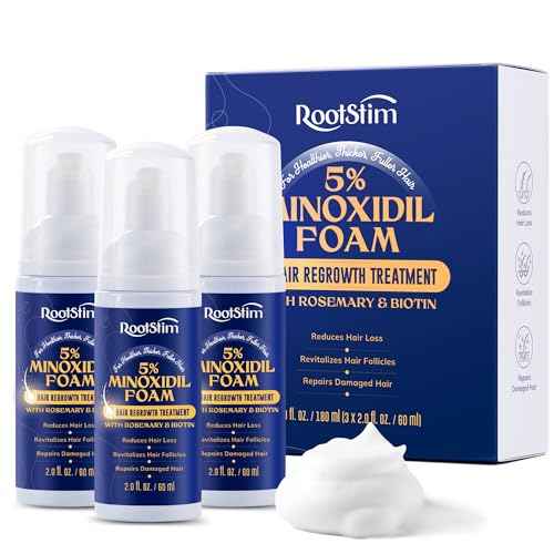 5% Minoxidil Foam for men and women, Extra Strength Hair Regrowth Treatment for Thinning Hair and Hair Loss, Hair Follicle Health ? Thicker, Fuller Hair Growth Solution 6 FL.OZ