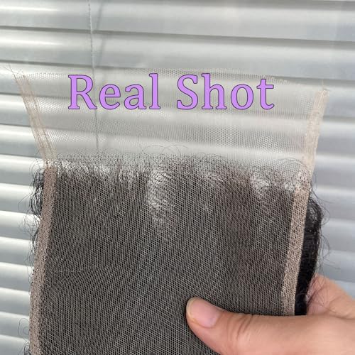 5x5 Burmese Curly Closure 100% Real Human Hair Water Wave 5x5 Transparent HD Lace Closure Natural Black 1B Color 22 Inch