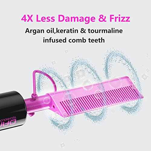 DAN Technology Dual Voltage Ceramic Pressing Comb - 450¡ÆF Fast Heating Mini Straightener for Lace Front Wigs and Black Women's Hair