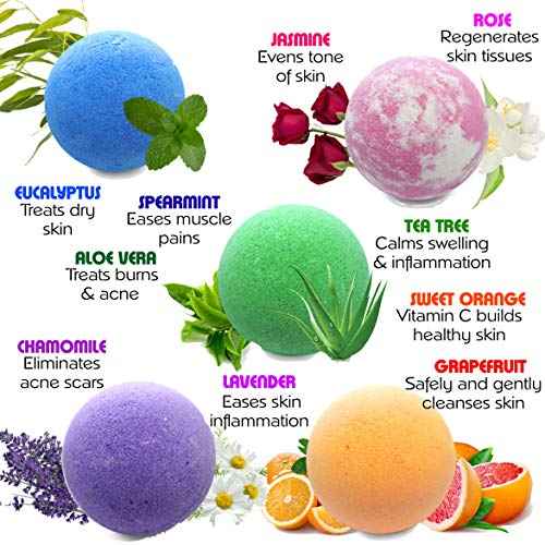 Relaxing Bath Bombs for Men & Women! 50 Wholesale Bath Bombs Individually Wrapped. Bulk Aromatherapy Essential Oil Bath Bombs for Adults Teens Kids! Bath Fizzies #1 Best Pampering Gifts for Women!
