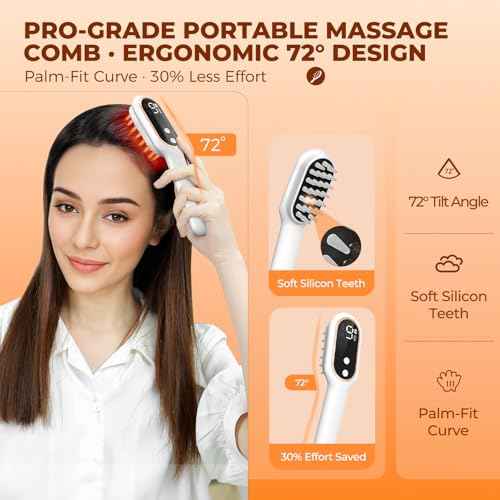 Laser Therapy Hair Growth Comb,Red Light Therapy for Hair Growth Device Electric Scalp Massager, Promote Hair Regrowth in Women and Men Hair Loss,Alopecia Homeusing