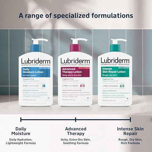 Lubriderm Fragrance Free Daily Moisture Lotion + Pro-Ceramide, Shea Butter & Glycerin, Face, Hand & Body Lotion for Sensitive Skin, Hydrating Lotion for Healthier-Looking Skin, 24 fl. oz