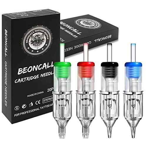RL RS M1 RM 60pcs Mixed Assorted - Beoncall Premium Round Liner Round Shader Magnum Mixed Size for Makeup Artist