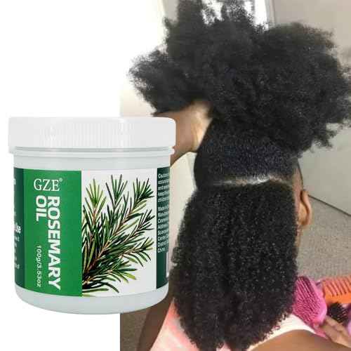 GZE Solid Rosemary Oil Hair Growth Grease & Scalp Health ? 100% Pure Organic to Reduce Thinning Hair, Strengthen Follicles ? Cold Pressed