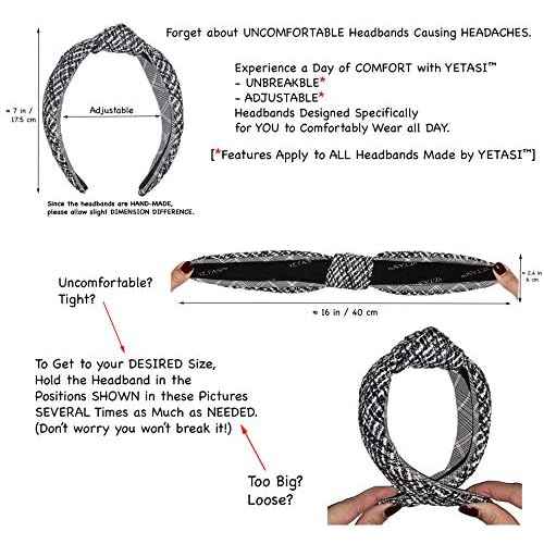 Fall Headbands for Women Girls Trendy Warm Stylish Orange Velvet Womens Knotted Headband for Women's Hair, Wearable All Day Head band Top Knot Fashion Designer
