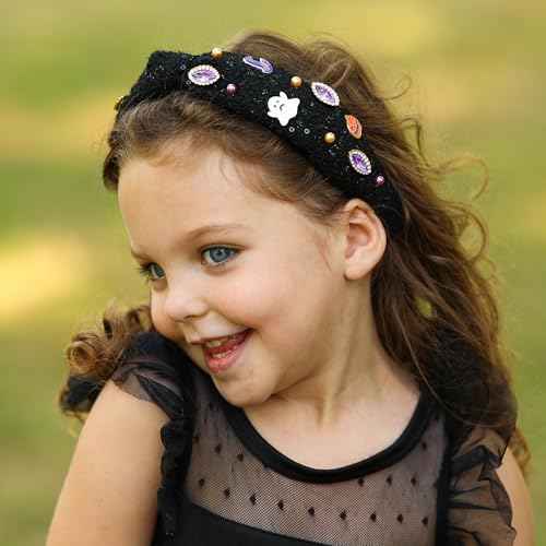 FROG SAC Knot Headband for Girls, Knotted Headbands for Toddler Kids, Rainbow Beaded Unicorn Hair Accessories, Girl Head Band, Halloween Christmas Stocking Easter Basket Stuffers