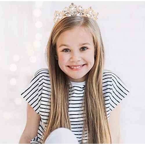 Didder Bridal Tiara Gold Tiaras for Women, Crystal Tiaras and Crowns for Women Princess Tiaras for Girls Birthday Crown for Prom Wedding Party Halloween Costume Hair Accessories Christmas Gift