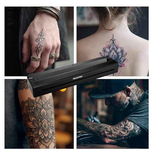 Wireless Tattoo Stencil Printer, Portable Bluetooth Thermal Tattoo Transfer Printer, Support Print Realistic Portraits, Compatible with Android, iOS, Windows, Mac (Grey)