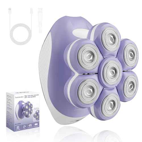7D Electric Razor for Women: Fast & Painless Full-Body Shaver for Legs & Face ? Waterproof Hair Remover with Light & Travel Cover ? Wet/Dry Use, Smooth Close Shave, Birthday Christmas Gift