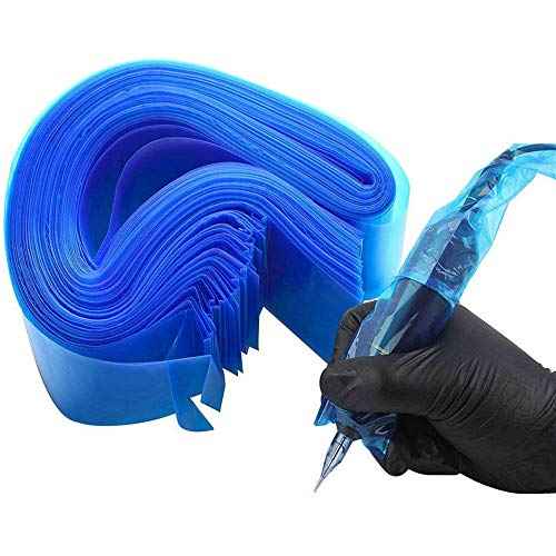 Tattoo Clip Cord Covers 200pcs Heavy Duty Disposable Hygiene Tattoo Clip Cord Sleeves Covers Supply Tattoo Machine Gun Accessories (blue-200)
