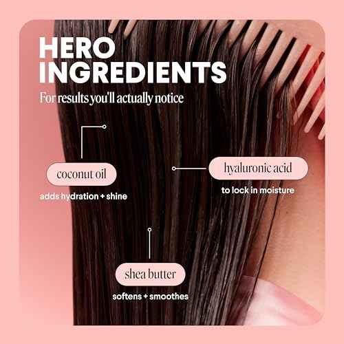 MONDAY HAIRCARE Moisture Shampoo + Conditioner Set for Dry, Coarse, Stressed, Frizzy Hair, Made with Coconut Oil, Rice Protein, Shea Butter and Vitamin E, All Natural, 12 fl oz (Pack of 2)