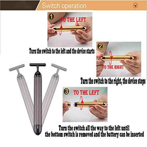 Beauty Bar Gold Face Massager for Skin Care T-Shape Facial Massager Tools Face Lifting