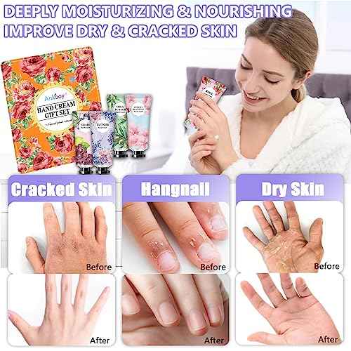 10 Pack Hand Cream Gifts Set,Mothers Day Gifts,Birthday Gifts for Women,Natural Plant Fragrance Scented Hand Lotion Travel Size Mini Lotion Shea Butter,Teacher Gifts,Gift for Mom Thank You Gifts