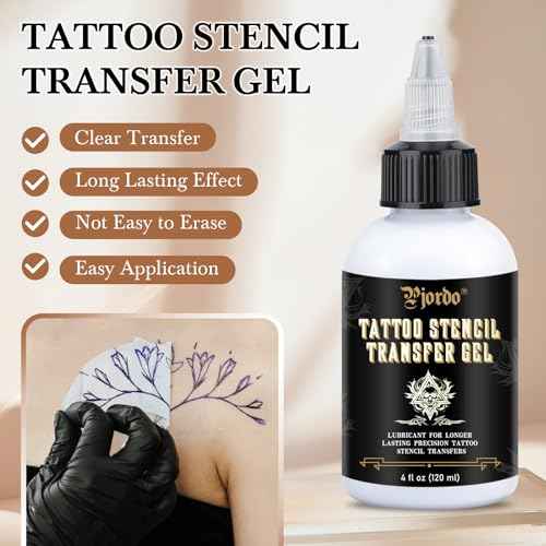 Tattoo Stencil Transfer Gel Solution, Tattoo Stencil Gel, Tattoo Transfer Gel for Transfer Stickers Paper Machine Stencils, Tattoo Supplies Accessories for Tattoo Artists & Beginners
