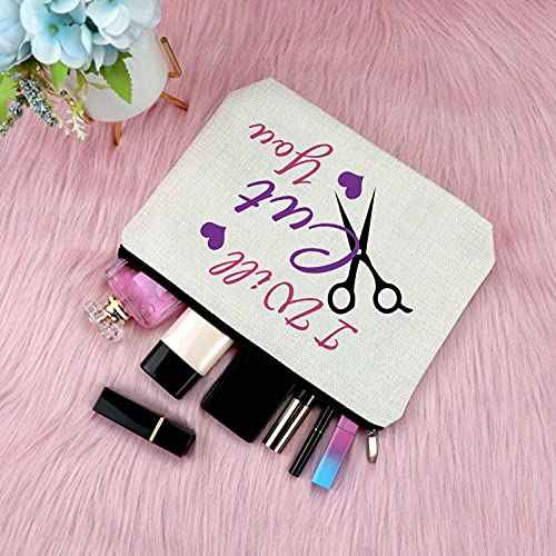 Hairdresser Gift for Women Makeup Bag Cosmetology Graduation Gifts for Girl Hair Stylist Gifts Cosmetic Bag Salon Stylist Gift Friendship Gift for Her Travel Cosmetic Pouch Appreciation Christmas Gift