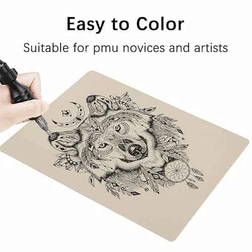 Yuelong 40PCS Tattoo Skin Practice and Transfer Paper Kit Includes 10PCS Double Sided Blank Fake Skin and 30PCS Stencil Paper for Tattoos Practice Tattooing Microblading Supplies