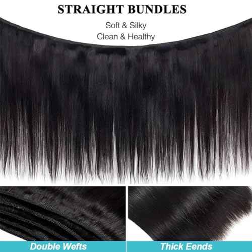 Human Hair Bundles Straight 1 Bundle 26 Inch Brazilian Virgin Straight Human Hair Bundles For Black Woman