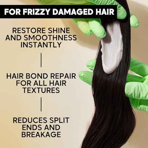 AFRO BRAZILIAN BONDOX Extra-Strong Hair Mask - Intense Hair Treatment for Afro, Coarse & Curly Hair - Deep Repair & Frizz Control - With Almond & Shea Oils, Seaweed - Formaldehyde Free - 2.82oz