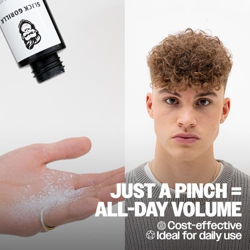 Slick Gorilla Hair Styling Powder for Men 0.70 oz (20ml) | Texture Powder | Matte Finish | 24 Hours All Day Hold | Adds Volume & Texture | Lightweight | Non-Sticky | No Shine | Texturizing Product