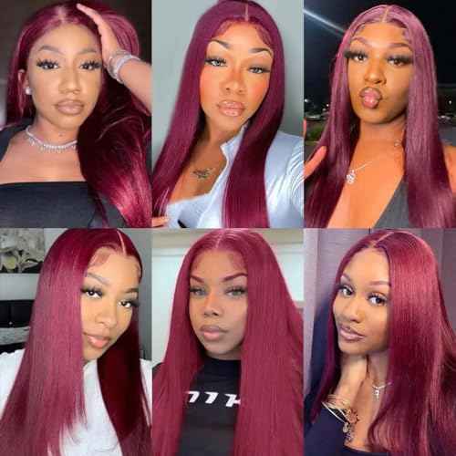 Burgundy Human Hair Bundles 99J Straight3 Bundles 18 20 22 inch Unprocessed Brazilian Virgin Hair Color Red Bundle