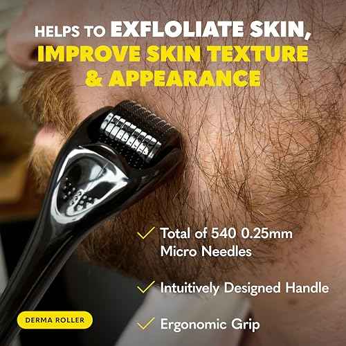 The Beard Club Signature Beard Growth Kit - Derma Roller, Beard Growth Oil, Beard Growth Vitamins, Vitamin Spray & Beard Brush - Gift Set