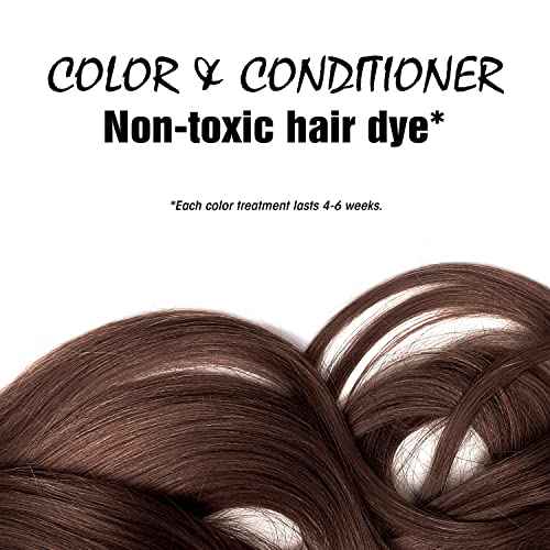 Light Mountain Henna Hair Color & Conditioner - Dark Brown Hair Dye for Men/Women, Organic Henna Leaf Powder and Botanicals, Chemical-Free, Semi-Permanent Hair Color, 4 Oz (Pack of 3)