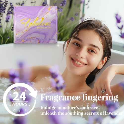 Lavender Relaxing Bath and Body Gift Set for Women - 8Pcs Unique Ideas for Birthday, Valentine's Day, Mother's Day, Christmas