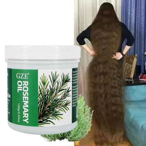 GZE Solid Rosemary Oil Hair Growth Grease & Scalp Health ? 100% Pure Organic to Reduce Thinning Hair, Strengthen Follicles ? Cold Pressed