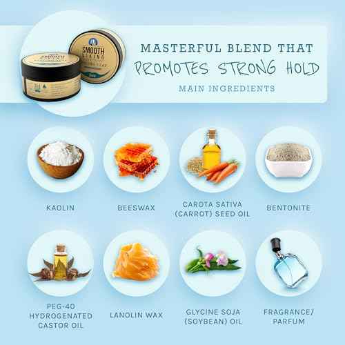 Smooth Viking Hair Clay for Men - Strong Hold, Hair Cream for Men, Clay Pomade for Men, Hair Paste for Men, Hair Styling Clay, Mens Hair Products, Hair Styling Products Matte Finish, Made in USA, 2oz