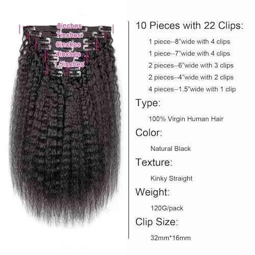 Sew In Hair Extensions Real Human Hair 8 Inch Weft Hair Extensions Full Head Double Weft SDD Burmese Bone Straight Hair Single Bundle for Women 100g Natural Color(Straight, 14inch)
