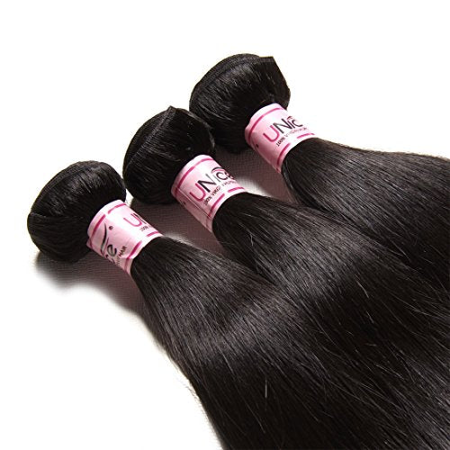 Unice Hair 10a Malaysian Straight Hair 1 Bundle Virgin Unprocessed Human Hair Weft Extensions Natural Color (20 inch)