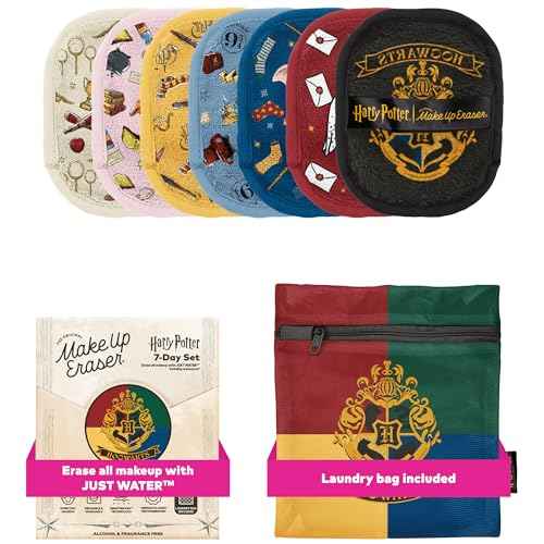 The Original Makeup Eraser, 7-Day Set, Erase All Makeup with Just Water, Including Waterproof Mascara, Eyeliner, Foundation, Lipstick, Sunscreen, and More! Harry Potter, 7ct.