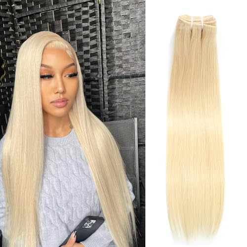 613 Bundles Human Hair 24 Inch 12A Grade 100% Unprocessed Brazilian Virgin Blonde 613 Human Hair Extensions For Women 100g Blonde Bundles Human Hair