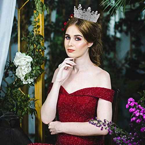 Glinda The Good Witch Crown, Princess Diaries Costume Tiara for Women - Vofler Silver Coronas para 15 A?os Hair Accessories Cake Topper for Bride Girl Party Quinceanera Prom Wedding Birthday Pageant