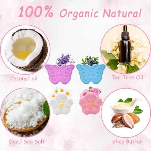 Bath Foot Bombs, 16 Pack Foot Soak with Bath Salt and Tea Tree Oil. Organic Natural Handmade Aroma Pure Essential Oil Bubble Foot Balls for Foot Callus, Dry Cracked, Stubborn Foot Odor Scent.