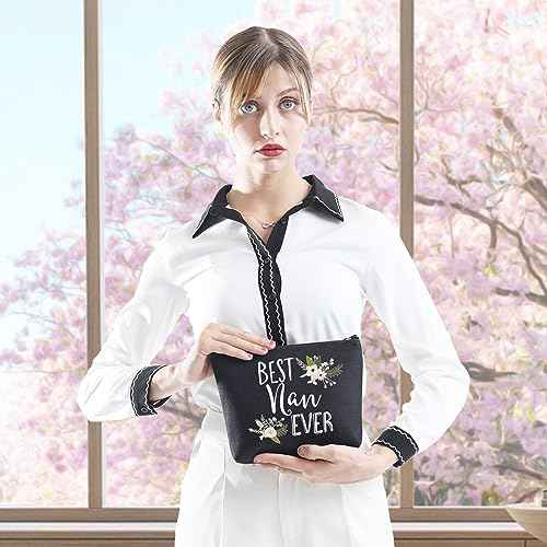 Nan Gift for Grandma Makeup Bag Mother's Day Gifts Grandmother Birthday Gifts Best Nan Ever Cosmetic Bag Travel bag (Best Nan Ever Black)