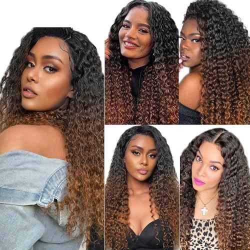 Ombre Deep Wave Bundles Human Hair Chocolate Brown Human Hair Weave 20 22 24 Inch 8A Peruvian Virgin Brown Deep Wave Bundles Human Hair Extensions 100g/Pc