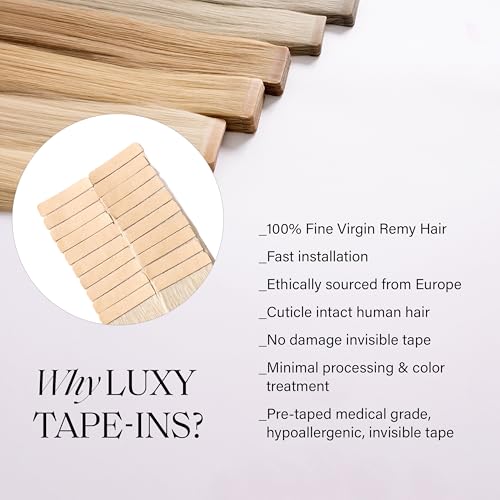 Luxy Tape-In Hair Extension Collection 16", 50g, Champagne Blonde, 20 pieces