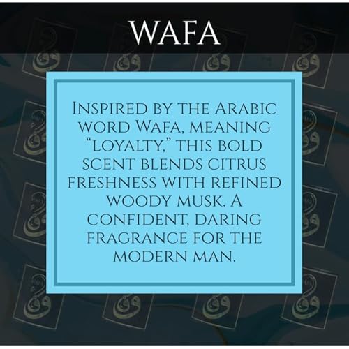 Prince Parfums Dubai ? Wafa Men¡¯s Eau de Parfum 3.4 Ounces ? Bold Luxury Cologne with Mandarin, Cypress, Geranium & Musk ? Citrus Freshness and Refined Woods for the Modern Man