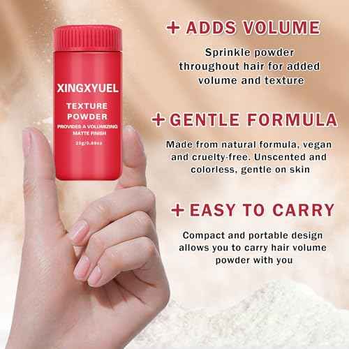 2PCS Mattifying Volume Fluffy Hair Texture Powder for Oil Control and Hair Styling Volumizing Texturizing Powder for Men Women 0.88 oz