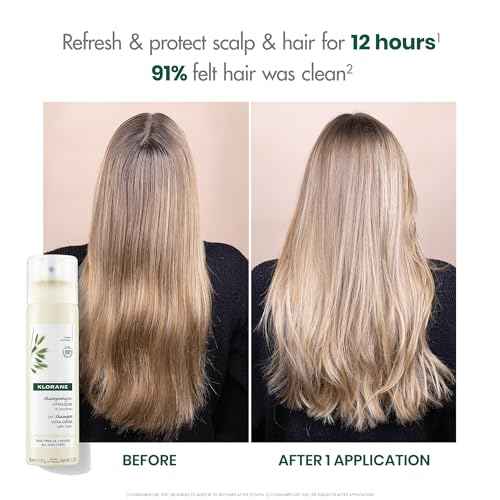 Klorane Ultra Gentle Dry Shampoo with Oat+ - Gentle Formula - Instantly Revives Hair and Eliminates Odor, Dirt, and Oils - Hypoallergenic & Vegan - Paraben & Sulfate-Free