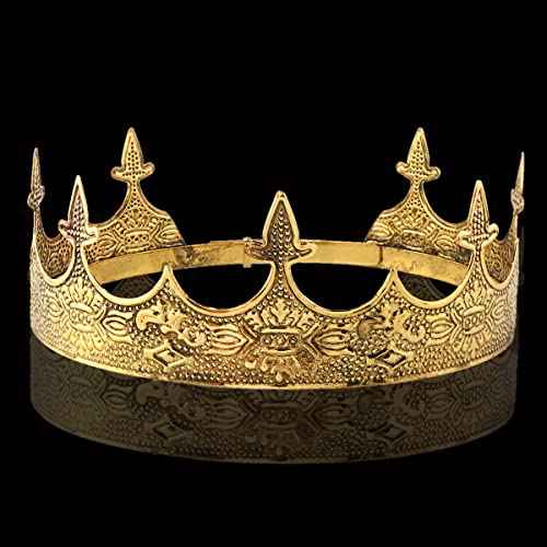 Crown Hair Jewelry Royal King Diadem Men Metal Big Tiaras For Wedding Prom Bridal Party Halloween Costume Christmas Gifts
