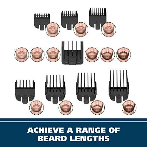 Wahl Groomsman Rechargeable Beard Trimmer kit for Mustaches, Nose Hair, and Light Detailing and Grooming with Bonus Wet/Dry Battery Nose Trimmer ? Model 5622v