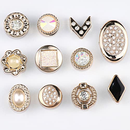 NAISKA 19PCS Rhinestone Hair Beads for Braid Gold Loc Dreadlocks Accessories Shiny Crystal Rhinestones Hair Braid Beads Pearl Hair Cuffs Hair Jewelry DIY Braids Accessories