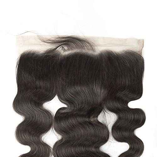 Body Wave Lace Frontal 13x4 Ear to Ear Lace Front Closure Brazilian Virgin Remy Human Hair with Baby Hair Body Wave Frontal Natural Black Color 16 inch