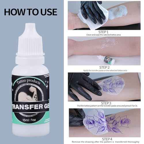 Wireless Tattoo Kit for Beginners - Tattoo Machine with 1200 mAh Capacity Power Supply, Tattoo Pen Kit with 10Pcs Tattoo Cartridge Needles Transfer Papers and 3mm Tatoo Practice Skin