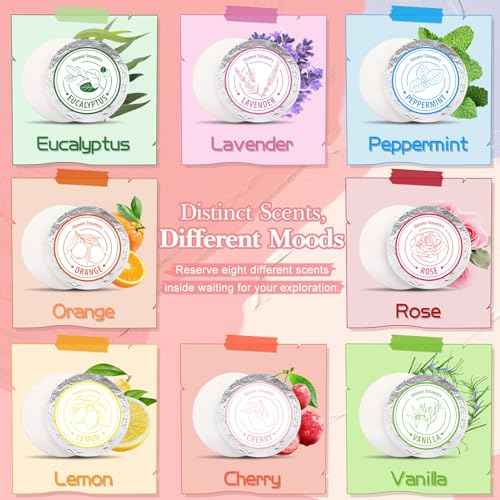 Shower Steamers Aromatherapy - Christmas Gifts for women, 8 Pack Pure Essential Oil Shower Bombs for Home Spa Bath Self Care, Lavender Stress Relief and Relaxation Gifts for Her Stocking Stuffers Pink